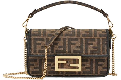 fendi baguette jacquard ff fabric bag|fendi chenille bag.